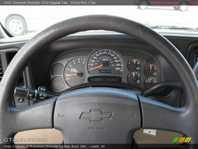 Victory Red / Tan 2003 Chevrolet Silverado 1500 Regular Cab