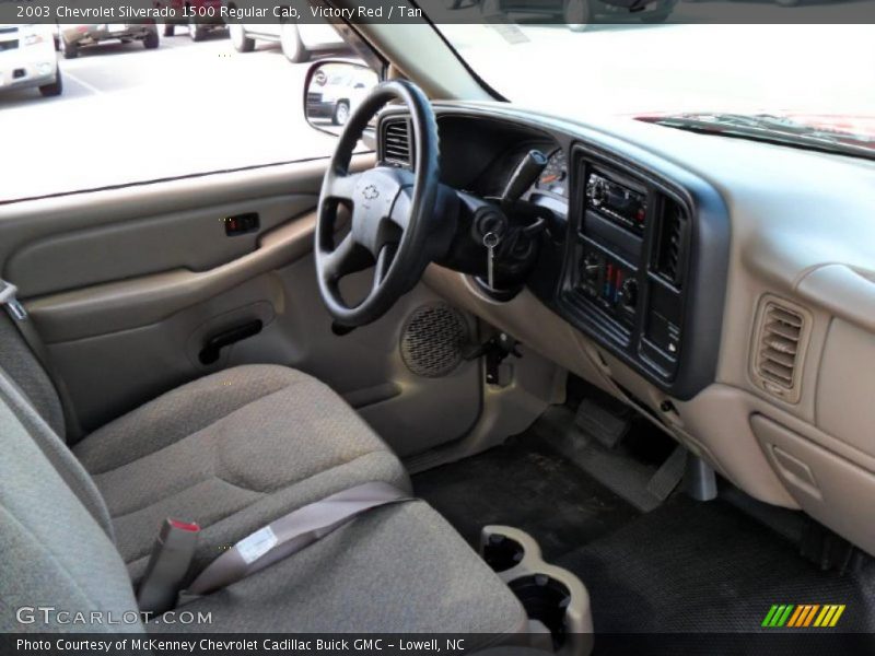 Victory Red / Tan 2003 Chevrolet Silverado 1500 Regular Cab