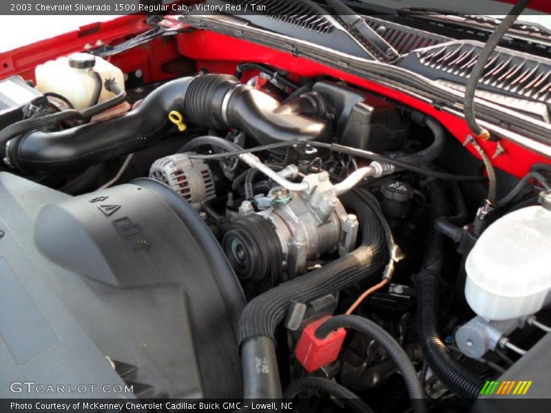 Victory Red / Tan 2003 Chevrolet Silverado 1500 Regular Cab