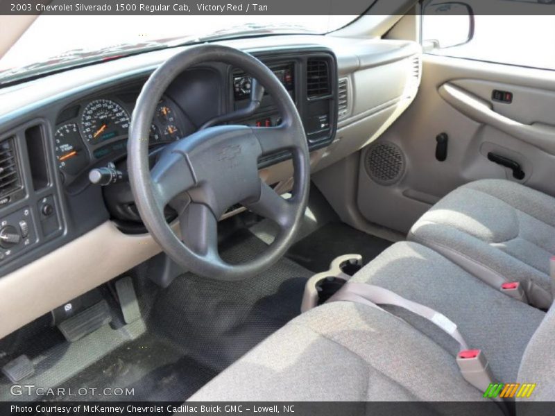 Victory Red / Tan 2003 Chevrolet Silverado 1500 Regular Cab