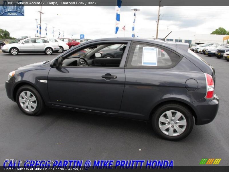 Charcoal Gray / Black 2008 Hyundai Accent GS Coupe