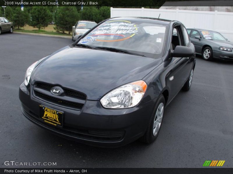 Charcoal Gray / Black 2008 Hyundai Accent GS Coupe