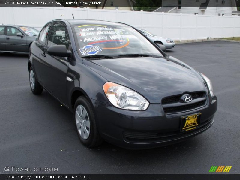 Charcoal Gray / Black 2008 Hyundai Accent GS Coupe
