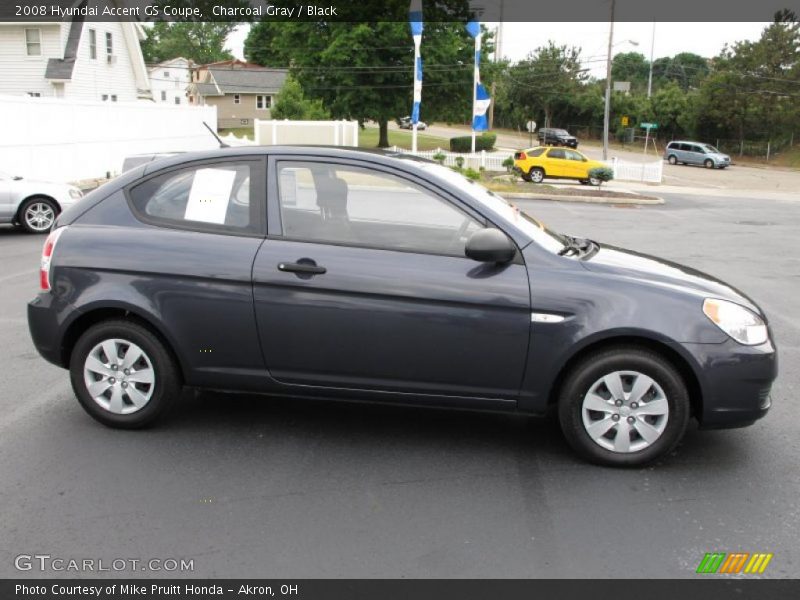 Charcoal Gray / Black 2008 Hyundai Accent GS Coupe