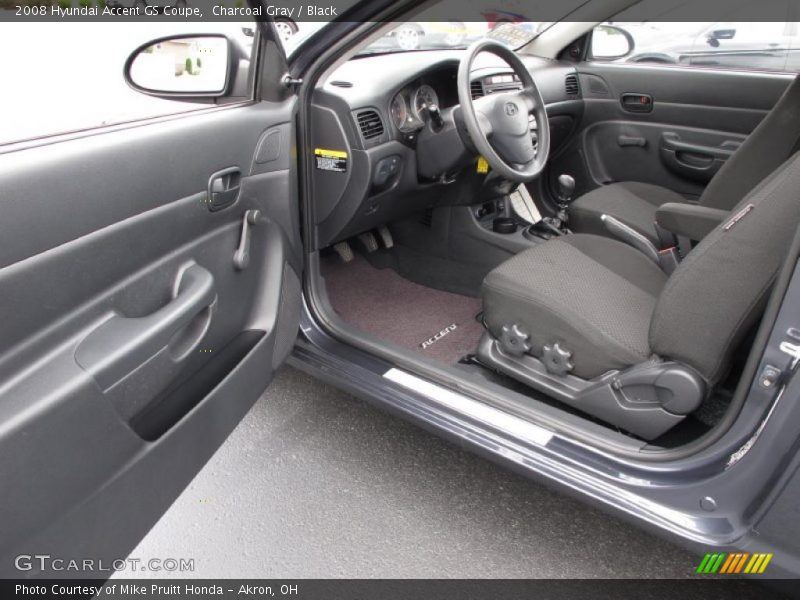 Charcoal Gray / Black 2008 Hyundai Accent GS Coupe