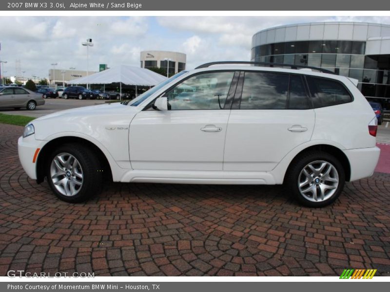 Alpine White / Sand Beige 2007 BMW X3 3.0si