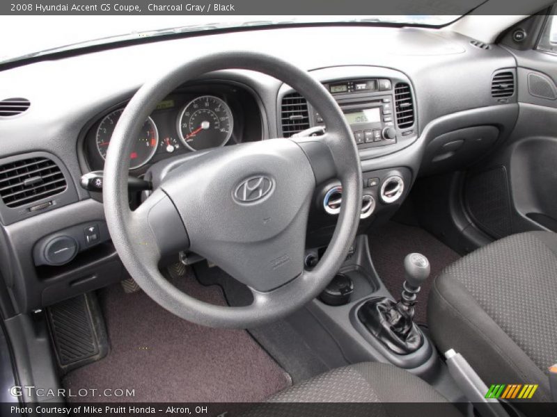 Charcoal Gray / Black 2008 Hyundai Accent GS Coupe