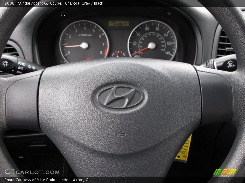 Charcoal Gray / Black 2008 Hyundai Accent GS Coupe