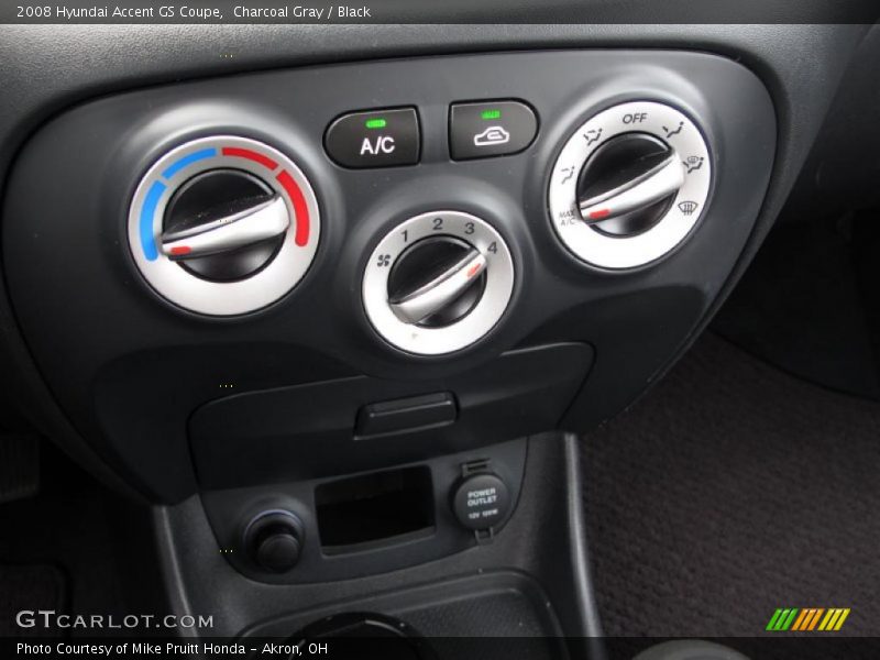 Charcoal Gray / Black 2008 Hyundai Accent GS Coupe