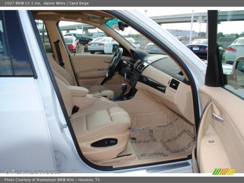Alpine White / Sand Beige 2007 BMW X3 3.0si