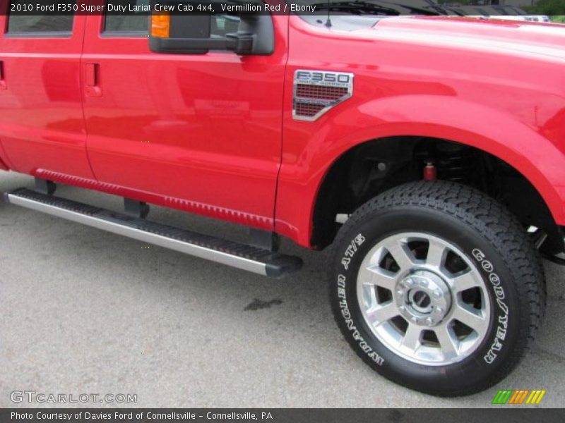 Vermillion Red / Ebony 2010 Ford F350 Super Duty Lariat Crew Cab 4x4