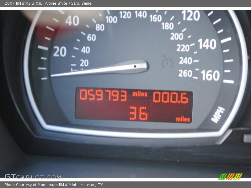 Alpine White / Sand Beige 2007 BMW X3 3.0si