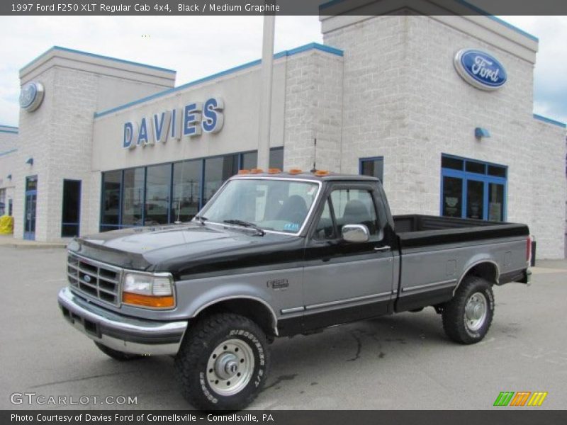 Black / Medium Graphite 1997 Ford F250 XLT Regular Cab 4x4