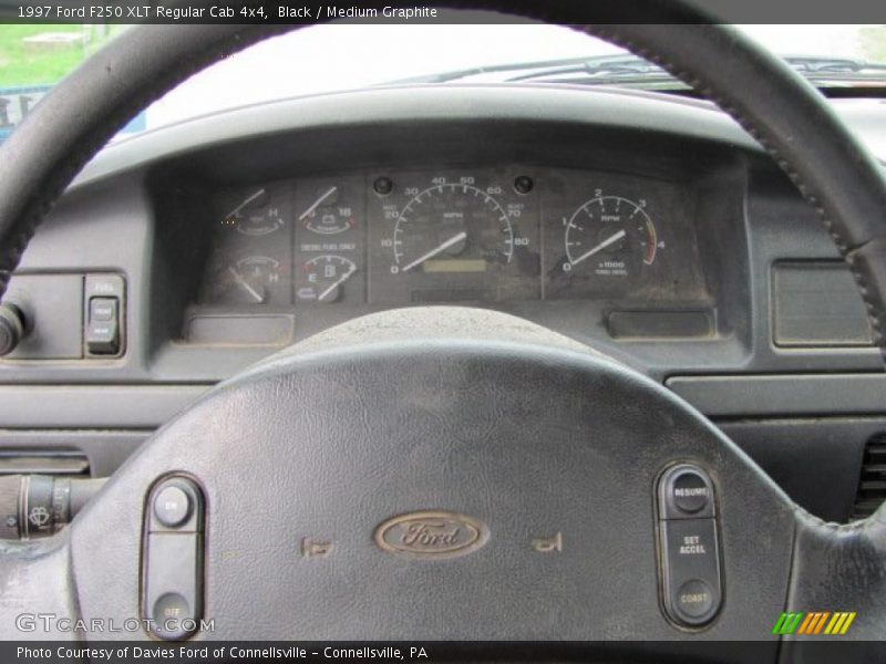 Black / Medium Graphite 1997 Ford F250 XLT Regular Cab 4x4