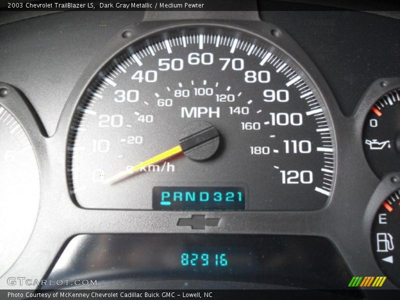 Dark Gray Metallic / Medium Pewter 2003 Chevrolet TrailBlazer LS