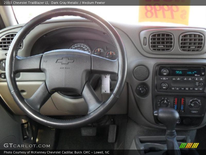 Dark Gray Metallic / Medium Pewter 2003 Chevrolet TrailBlazer LS