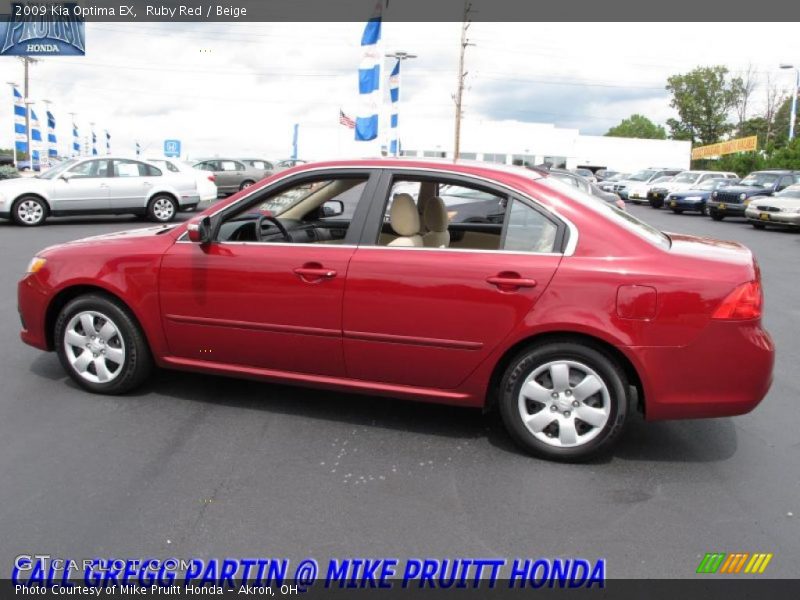 Ruby Red / Beige 2009 Kia Optima EX