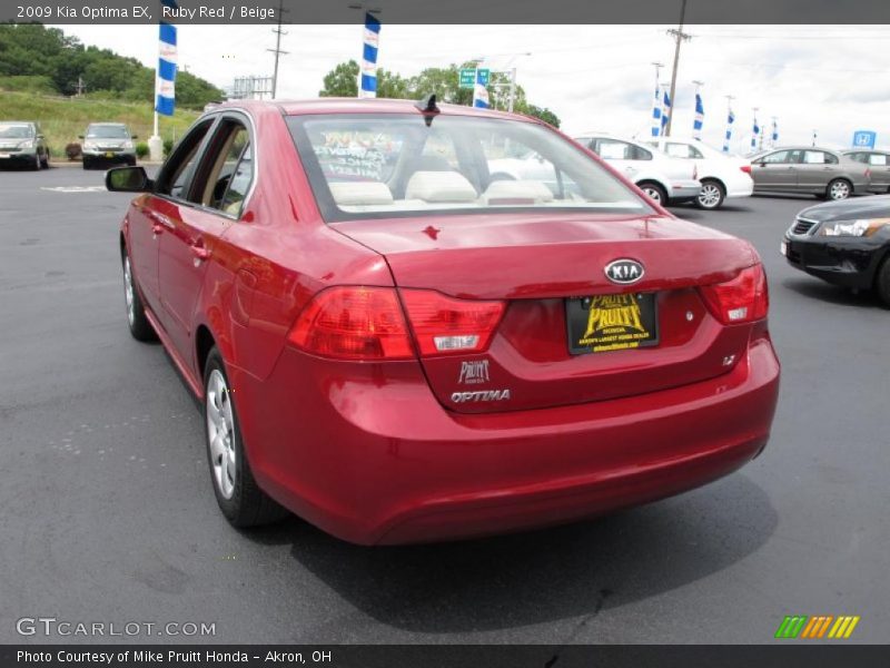 Ruby Red / Beige 2009 Kia Optima EX