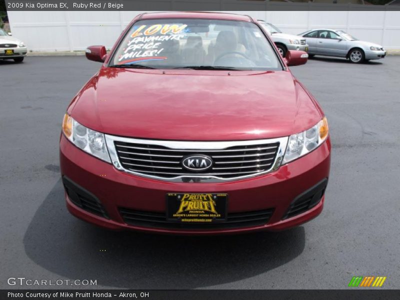 Ruby Red / Beige 2009 Kia Optima EX