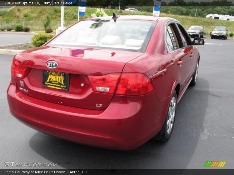 Ruby Red / Beige 2009 Kia Optima EX