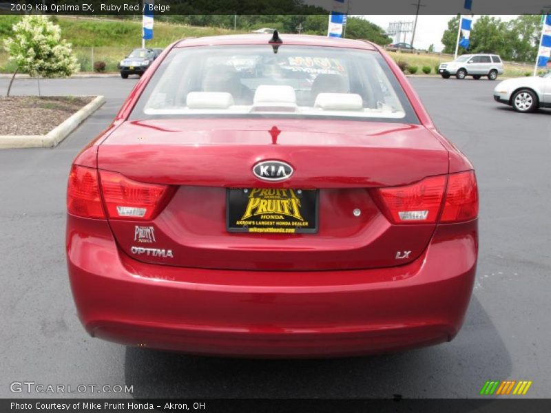 Ruby Red / Beige 2009 Kia Optima EX
