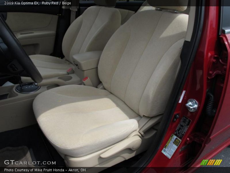 Ruby Red / Beige 2009 Kia Optima EX