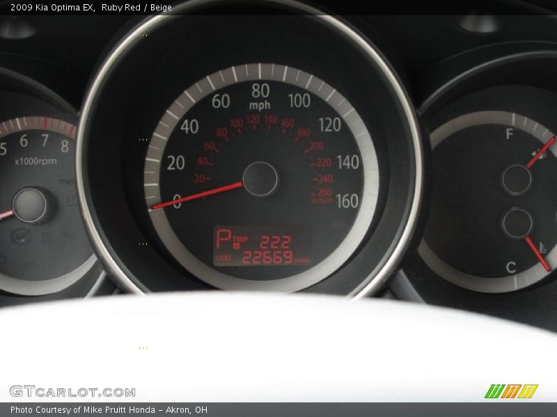 Ruby Red / Beige 2009 Kia Optima EX