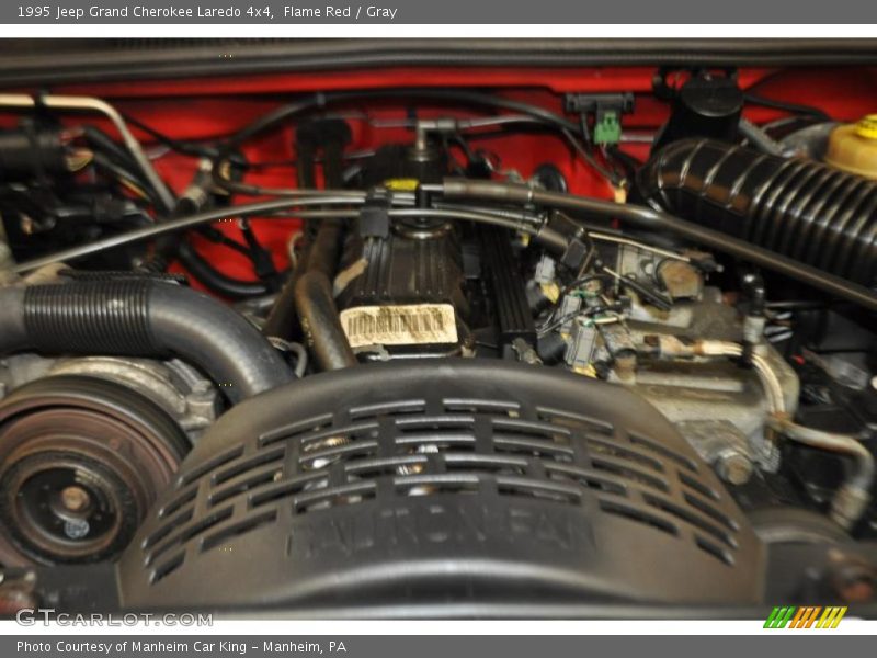 Flame Red / Gray 1995 Jeep Grand Cherokee Laredo 4x4