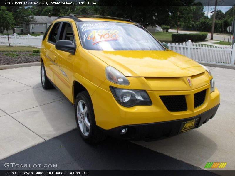 Aztec Yellow / Dark Taupe 2002 Pontiac Aztek AWD