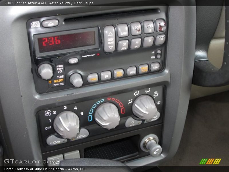Aztec Yellow / Dark Taupe 2002 Pontiac Aztek AWD