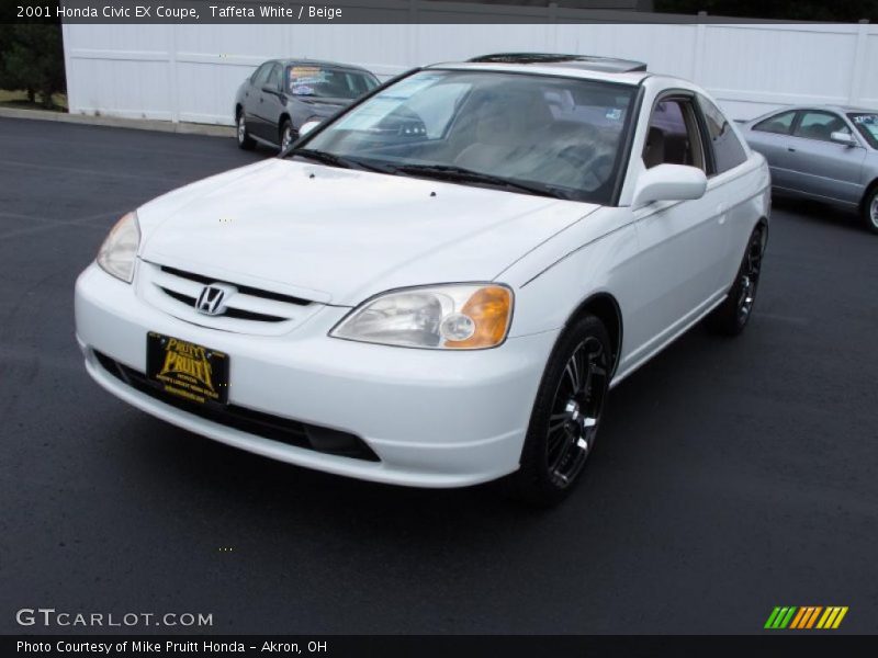 Taffeta White / Beige 2001 Honda Civic EX Coupe