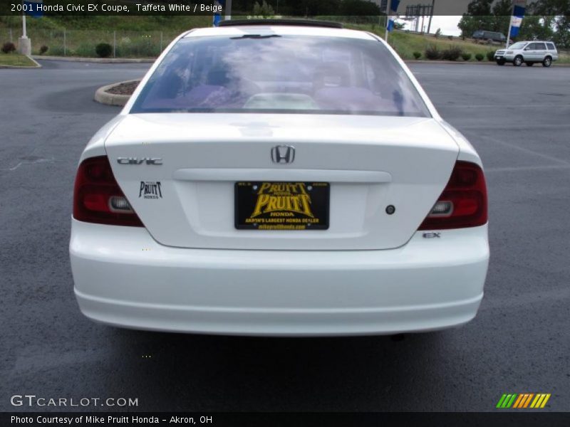 Taffeta White / Beige 2001 Honda Civic EX Coupe