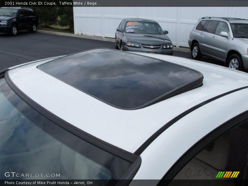 Taffeta White / Beige 2001 Honda Civic EX Coupe