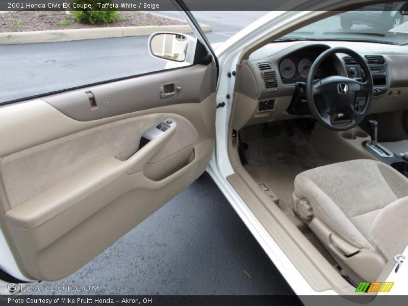 Taffeta White / Beige 2001 Honda Civic EX Coupe