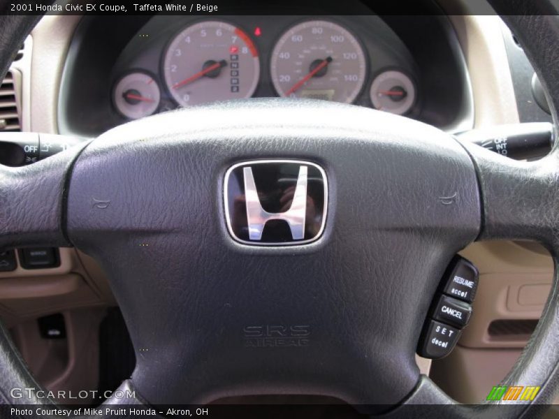 Taffeta White / Beige 2001 Honda Civic EX Coupe