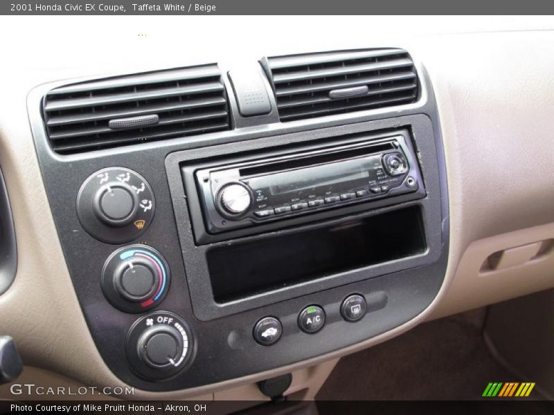 Taffeta White / Beige 2001 Honda Civic EX Coupe