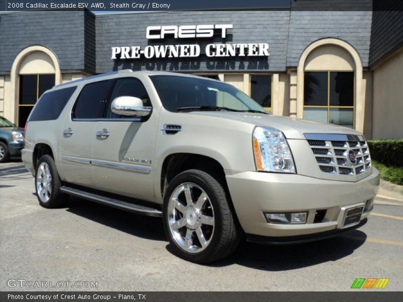 Stealth Gray / Ebony 2008 Cadillac Escalade ESV AWD