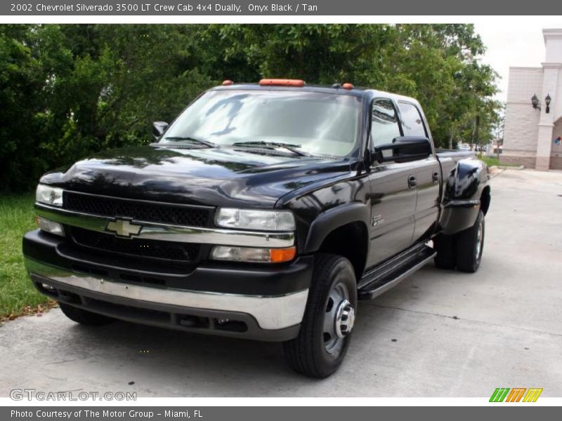 Onyx Black / Tan 2002 Chevrolet Silverado 3500 LT Crew Cab 4x4 Dually