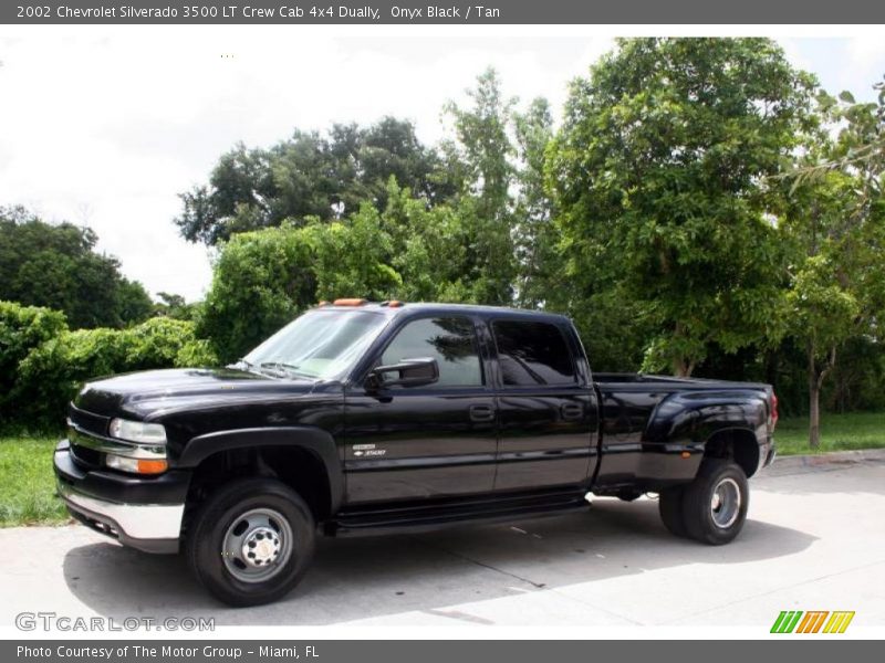 Onyx Black / Tan 2002 Chevrolet Silverado 3500 LT Crew Cab 4x4 Dually