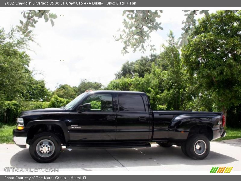 Onyx Black / Tan 2002 Chevrolet Silverado 3500 LT Crew Cab 4x4 Dually
