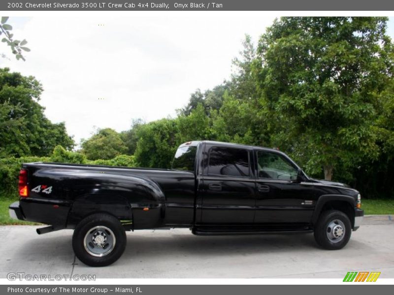 Onyx Black / Tan 2002 Chevrolet Silverado 3500 LT Crew Cab 4x4 Dually