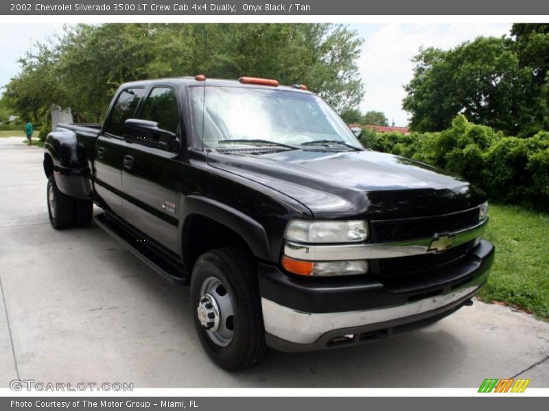 Onyx Black / Tan 2002 Chevrolet Silverado 3500 LT Crew Cab 4x4 Dually