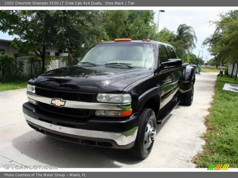 Onyx Black / Tan 2002 Chevrolet Silverado 3500 LT Crew Cab 4x4 Dually