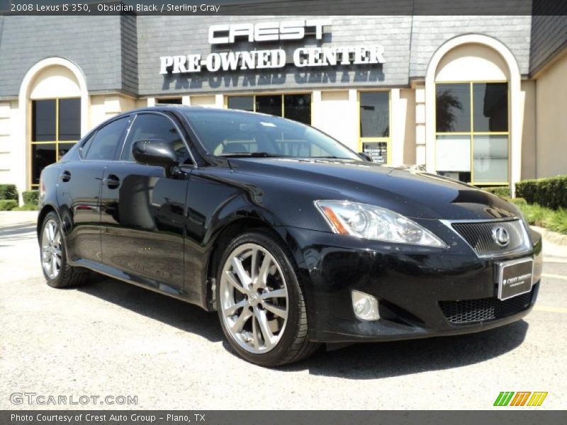 Obsidian Black / Sterling Gray 2008 Lexus IS 350