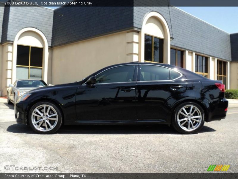 Obsidian Black / Sterling Gray 2008 Lexus IS 350