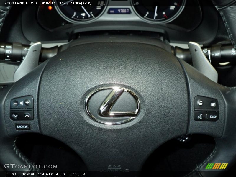 Obsidian Black / Sterling Gray 2008 Lexus IS 350