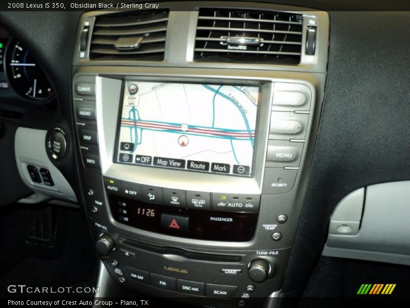 Obsidian Black / Sterling Gray 2008 Lexus IS 350