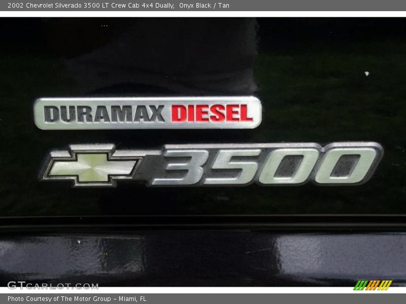Onyx Black / Tan 2002 Chevrolet Silverado 3500 LT Crew Cab 4x4 Dually