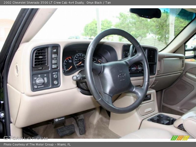 Onyx Black / Tan 2002 Chevrolet Silverado 3500 LT Crew Cab 4x4 Dually