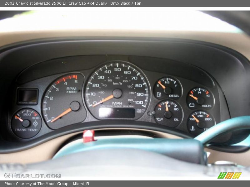 Onyx Black / Tan 2002 Chevrolet Silverado 3500 LT Crew Cab 4x4 Dually